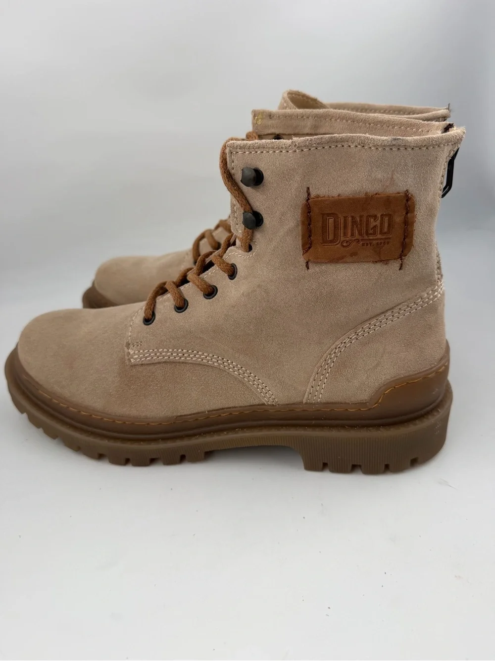 Dingo Men’s High Country -SZ 10- Natural (Tan) Suede Ankle Work Boots